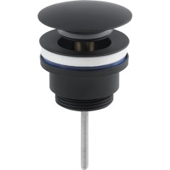Umyvadlová výpusť - 5/4“ click-clack - univerzální - černá matná