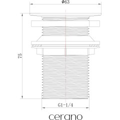 Umyvadlová výpusť - 5/4“ - neuzavíratelná - chrom