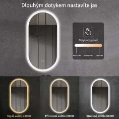 Koupelnové LED zrcadlo Toro - 40x60 cm