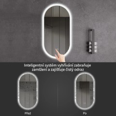 Koupelnové LED zrcadlo Toro - 40x80 cm