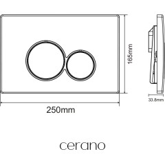 Ovladací tlačítko WC modulů Lite/Duo - ABS - černá matná
