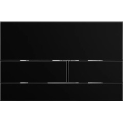 Ovladací tlačítko WC modulů Lite/Line - sklo - černá lesklá