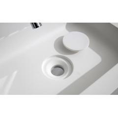 Umyvadlo z litého mramoru Geminia - nástěnné - bílá matná - 163x45 cm