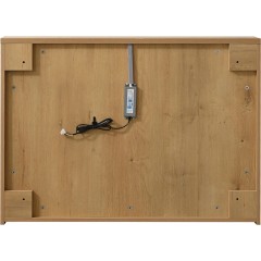 Koupelnová zrcadlová skříňka s LED osvětlením Avia - dub medový - 95x70x16,5 cm