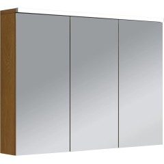 Koupelnová zrcadlová skříňka s LED osvětlením Avia - dub medový - 95x70x16,5 cm