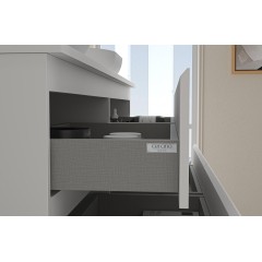Koupelnová skříňka Carole + deska pod umyvadlo Navira Slim - 18 mm - bílá matná - 160x49,8x46 cm
