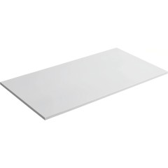 Koupelnová deska z litého mramoru Elanys - bílá matná - 100x1,2x46 cm