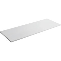 Koupelnová deska z litého mramoru Elanys - bílá matná - 120x1,2x46 cm