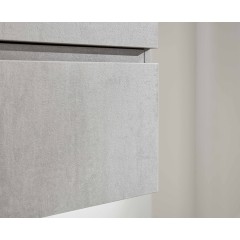 Koupelnová skříňka Carole + deska pod umyvadlo Navira Slim - 18 mm - betonově šedá - 100x49,8x46 cm