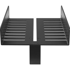 Polička s drážkami na sklo sprchového koutu - 6-8 mm - černá matná - 25x11,7 cm