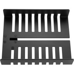 Polička s drážkami na sklo sprchového koutu - 6-8 mm - černá matná - 25x11,7 cm