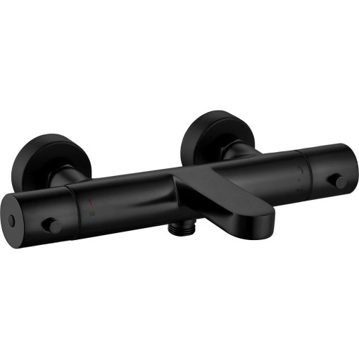 Vanová nástěnná baterie - termostatická - Tondo - černá matná