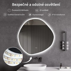 Koupelnové LED zrcadlo Granio - Ø 70 cm
