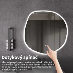 Koupelnové LED zrcadlo Lumeo - Ø 60 cm