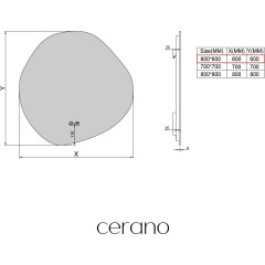 Koupelnové LED zrcadlo Granio - Ø 60 cm