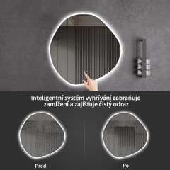 Koupelnové LED zrcadlo Granio - Ø 60 cm