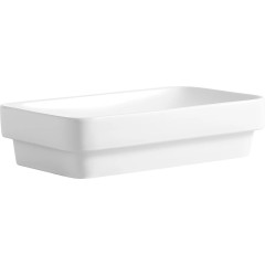 Umyvadlo keramické Kiana - polozápustné a na desku - bílá lesklá - 50x31 cm