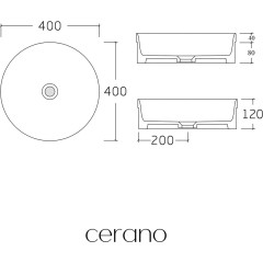 Umyvadlo keramické Ovolo - polozápustné a na desku - bílá lesklá - Ø 40 cm