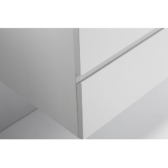Koupelnová skříňka Carole + deska pod umyvadlo Navira Pro - 36 mm - bílá matná - 120x51,6x46 cm