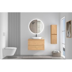 Koupelnová skříňka Carole + deska pod umyvadlo Navira Pro - 36 mm - dub medový - 60x51,6x46 cm