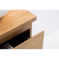 Koupelnová skříňka Carole + deska pod umyvadlo Navira Pro - 36 mm - dub medový - 60x51,6x46 cm