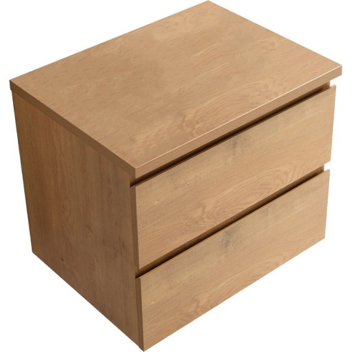Koupelnová skříňka Carole + deska pod umyvadlo Navira Pro - 36 mm - dub medový - 60x51,6x46 cm