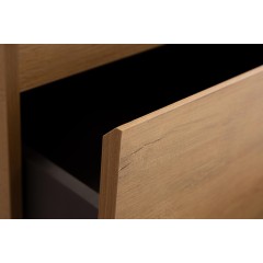 Koupelnová skříňka Carole + deska pod umyvadlo Navira Pro - 36 mm - dub medový - 80x51,6x46 cm