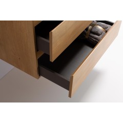 Koupelnová skříňka Carole + deska pod umyvadlo Navira Pro - 36 mm - dub medový - 80x51,6x46 cm
