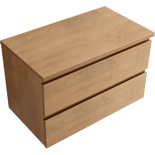 Koupelnová skříňka Carole + deska pod umyvadlo Navira Pro - 36 mm - dub medový - 80x51,6x46 cm