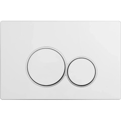 Kompletní podomítkový WC set Lite/Cesso - bílá lesklá - WC tlačítko Duo, bílá - k zazdění - 49x36 cm