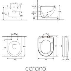 Kompletní podomítkový WC set Lite/Cesso - černá matná - WC tlačítko Duo, bílá - předstěnová instalace - 49x36 cm