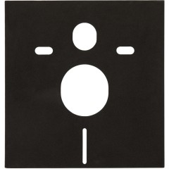 Kompletní podomítkový WC set Lite/Cesso - černá matná - WC tlačítko Duo, černá matná - předstěnová instalace - 49x36 cm