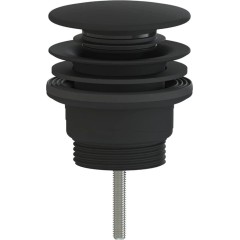 Umyvadlová výpusť - 5/4“ click-clack - univerzální - plast  - černá matná