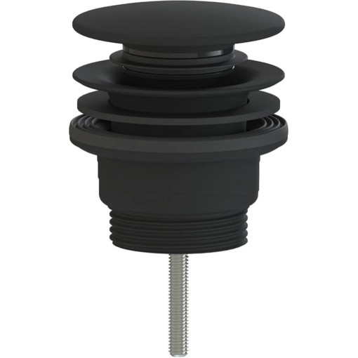 Umyvadlová výpusť - 5/4“ click-clack - univerzální - plast  - černá matná