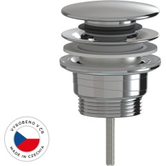 Umyvadlová výpusť - 5/4“ click-clack - univerzální - plast  - chrom