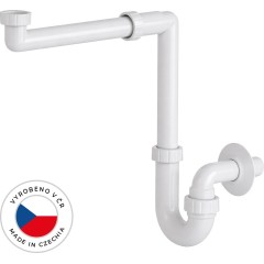 Sifon umyvadlový/nábytkový, místošetřící - 5/4" - plast - DN32/250-700 mm - bílá