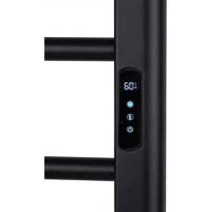 Elektrický sušák ručníků Ramus, s displejem - 160W - černá strukturovaná matná - 1400x30 mm