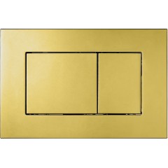 Kompletní podomítkový WC set Lite/Cesso - bílá lesklá - WC tlačítko Classic, zlatá - k zazdění - 49x36 cm