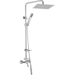 JB Sanitary Sprchová sestava s baterií SLIM s horním vývodem, 20x20cm, s příslušenstvím SA 61 011 05 1