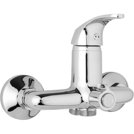 JB Sanitary Nástěnná umyvadlová a sprchová baterie SLIM, 150 mm, otočný přepínač v těle, bez ramínka A00 39 00
