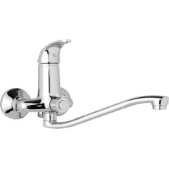 JB Sanitary Nástěnná umyvadlová a sprchová baterie SLIM, rozteč 100 mm, otočný přepínač v těle, bez příslušenství, S ramínko 300 mm A10 34 40