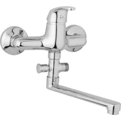 JB Sanitary Nástěnná umyvadlová a sprchová baterie SLIM, rozteč 150 mm, bez příslušenství, ramínko 200 mm A10 36 00