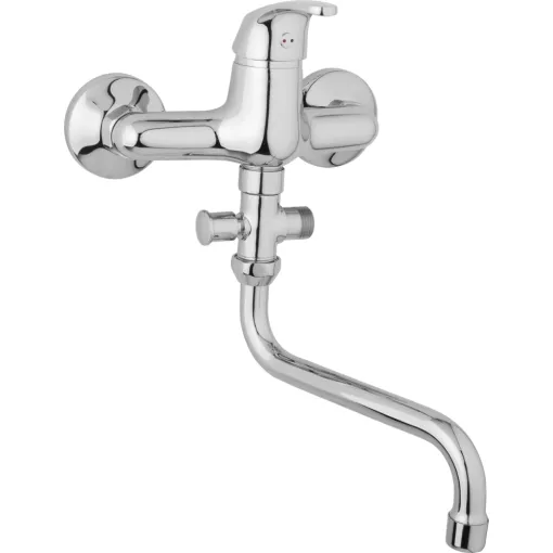 JB Sanitary Nástěnná umyvadlová a sprchová baterie SLIM, rozteč 150 mm, bez příslušenství, trubkové ramínko 200mm A10 36 30