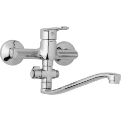 JB Sanitary Nástěnná umyvadlová a sprchová baterie FINERY, rozteč 150 mm, otočný přepínač, bez příslušenství, ramínko 250 mm F10 37 20