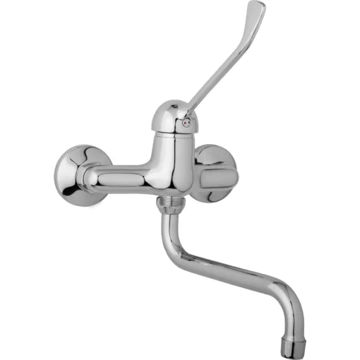JB Sanitary Nástěnná dřezová a umyvadlová baterie SLIM, rozteč 150 mm, s lékařskou pákou A20 35 50