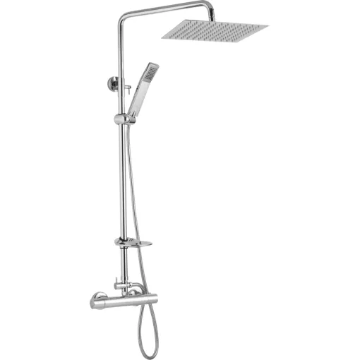 JB Sanitary Sprchová sestava s termostatickou baterií s horním vývodem, 25x25cm, s příslušenstvím ST 61 011 05 5
