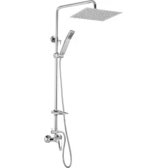 JB Sanitary Sprchová sestava s baterií SLIM s horním vývodem, 20x20cm, s příslušenstvím SA 56 011 05 1