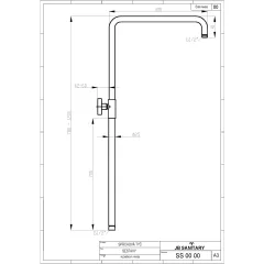 JB Sanitary Sprchová sestava s baterií TIRA s horním vývodem, průměr 30cm, s příslušenstvím SD 61 011 12 4