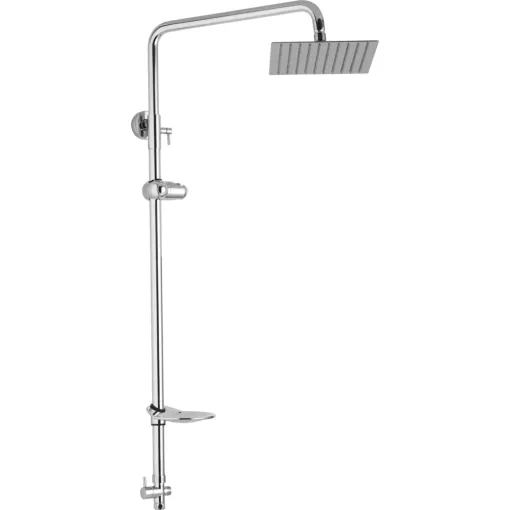 JB Sanitary Sprchová sestava pro horní vývod, 20 x 20 cm,  včetně keramický přepínač,mýdlenka, držák sprchy, bez příslušenství SS 11 10