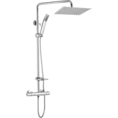 JB Sanitary Sprchová sestava s termostatickou baterií s dvěma vývody, 25x25cm, s příslušenstvím ST 62 001 05 5